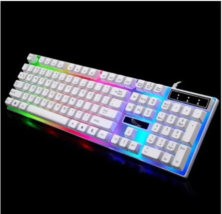 PD137-คีย์บอร์ดเล่นเกมแบบมีสาย usb ไล่ตามแสงแป้นพิมพ์G21 ให้ความรู้สึกเชิงกลแป้นพิมพ์แล็ปท็อปสีสันสดใส อุปกรณ์เสริมคอมพิวเตอร์