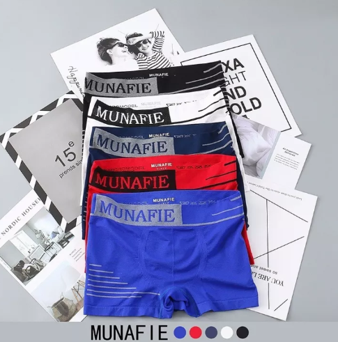 MH07-กางเกงในชาย MUNAFIE เนื้อผ้านุ่ม ดีมาก ชุดชั้นในผู้ชาย กางเกงในชาย บ๊อกเซอร์ ผู้ชาย บ๊อกเซอร์ Munafie กางเกงในชายขาสั้น ใส่สบาย