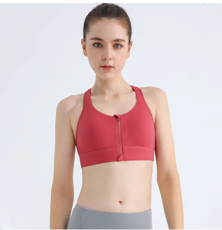 SF121-ชุดชั้นในกีฬามีซิปของผู้หญิงชุดชั้นในโยคะวิ่งด้านหลังที่สวยงามกันกระแทกความแข็งแรงสูงเสื้อกล้ามฟิตเนส