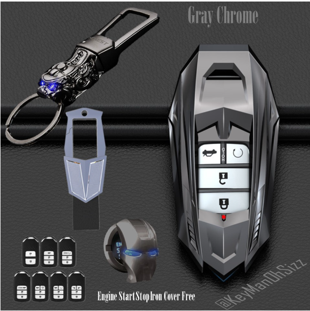 K45-เคสรีโมทรถยนต์ Honda Smart Sport Style Dragon Key Case Exclusive Version LED Key Chain สมาร์ทคีย์ Smart Key 10 Generatio