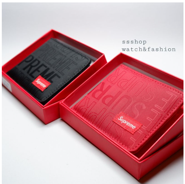 RAY28-กระเป๋าสตางค์ ผู้ชาย Supreme ไซส์เล็ก #W003