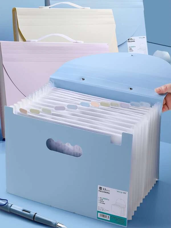 กระเป๋าแฟ้ม หลายชั้น สุ่ม 1 ชิ้น f-23