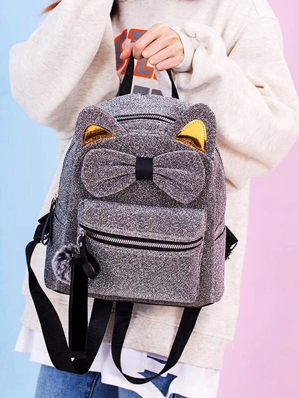 กระเป๋า ทรงแปลกใหม่ ปอมปอม & ตกแต่ง โบว์ ll-36