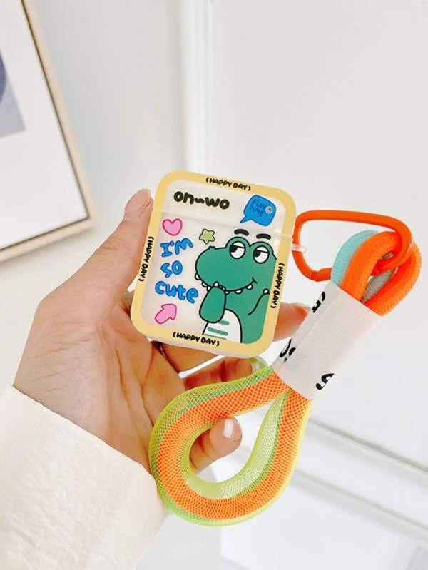 เคส เหมาะกับ Airpods ลายพิมพ์ การ์ตูนจระเข้ e-49