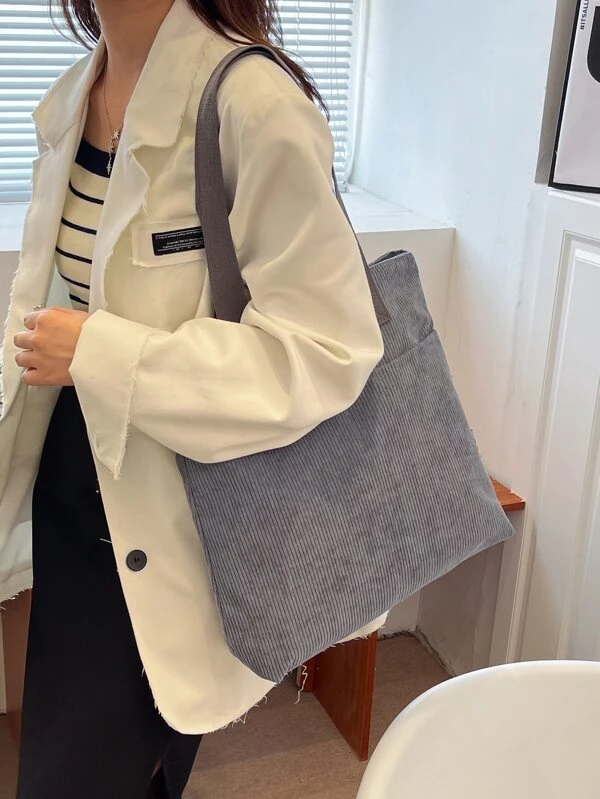 กระเป๋าช้อปปิ้ง รายละเอียด ป้าย ผ้าลูกฟูก n-36