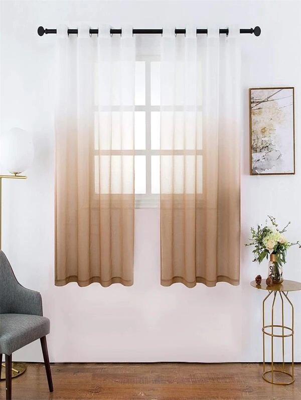 ผ้าม่าน ผ้าโปร่ง ไล่โทนสี  ผ148