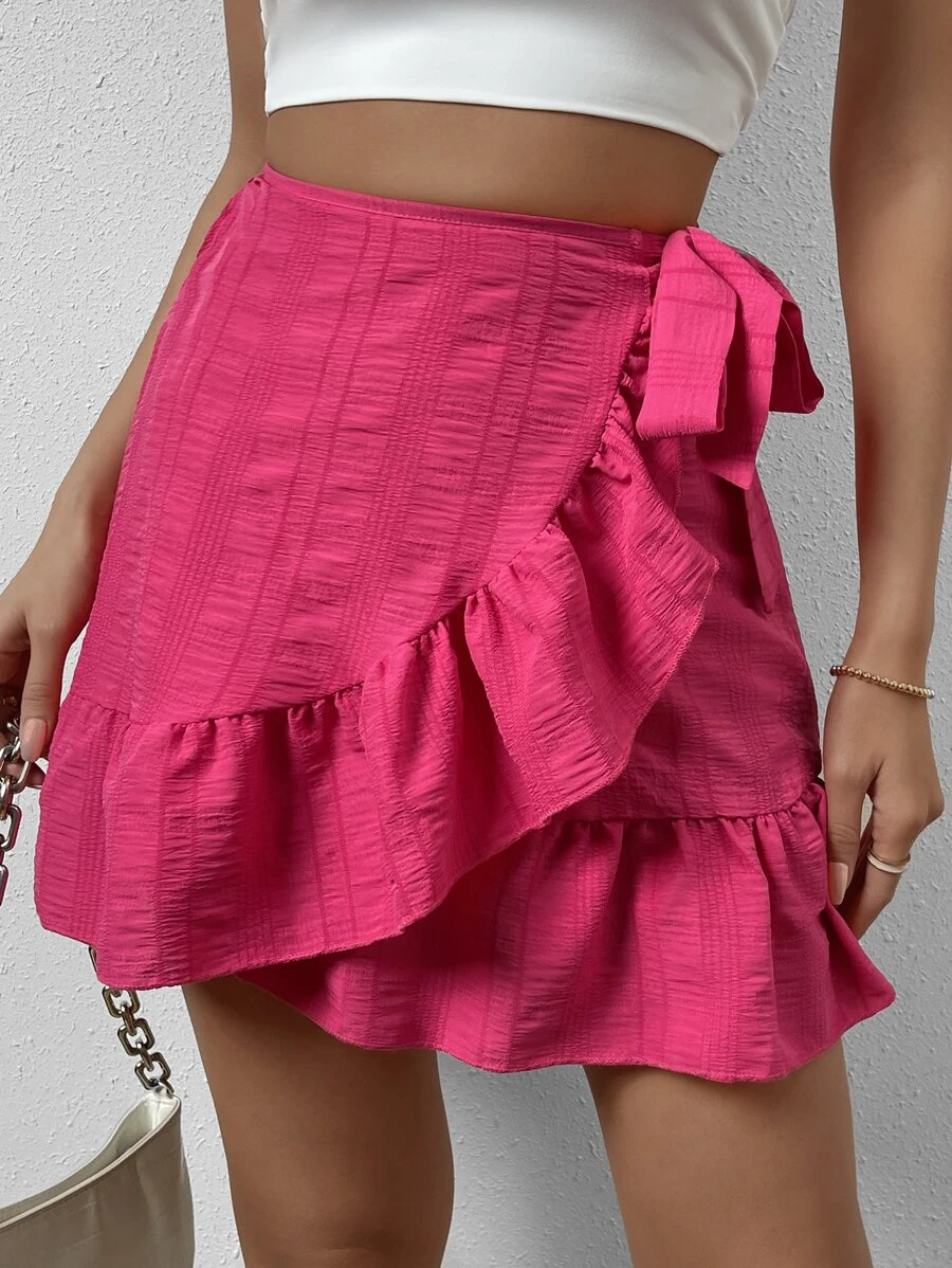 กระโปรงทรงห่อ ผูกด้านข้าง นัวเนีย / ชายระบาย  jj-40