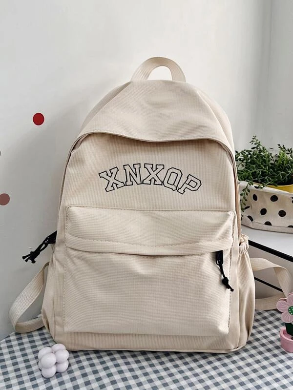 กระเป๋าเป้อเนกประสงค์ กราฟฟิค ตัวอักษร พร้อม จี้กระเป๋า  ll-120