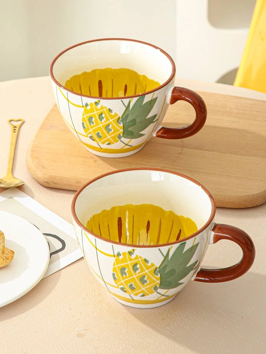 แก้วมัค 1 ชิ้น ลายสัปปะรด  oo-170