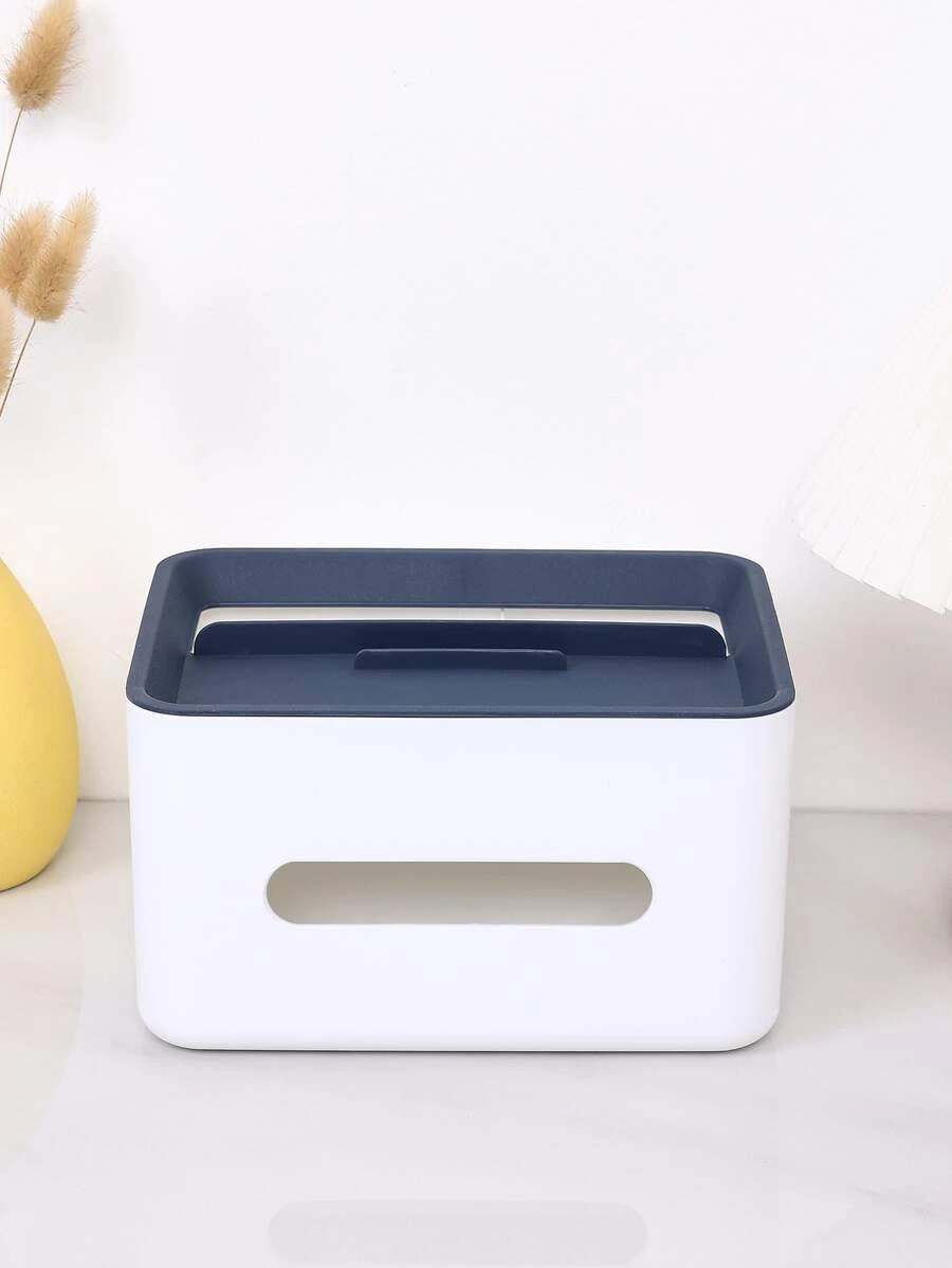 กล่องทิชชู่ พลาสติก เนื้อเยื่อ จัดเก็บ ทันสมัย ทูโทน สำหรับ บ้าน 1 ชิ้น nn-110