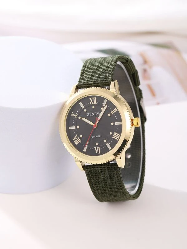 ผู้ชาย นาฬิกาควอทซ์ ตัวชี้ แบบกลม มินิมอล  น-0119