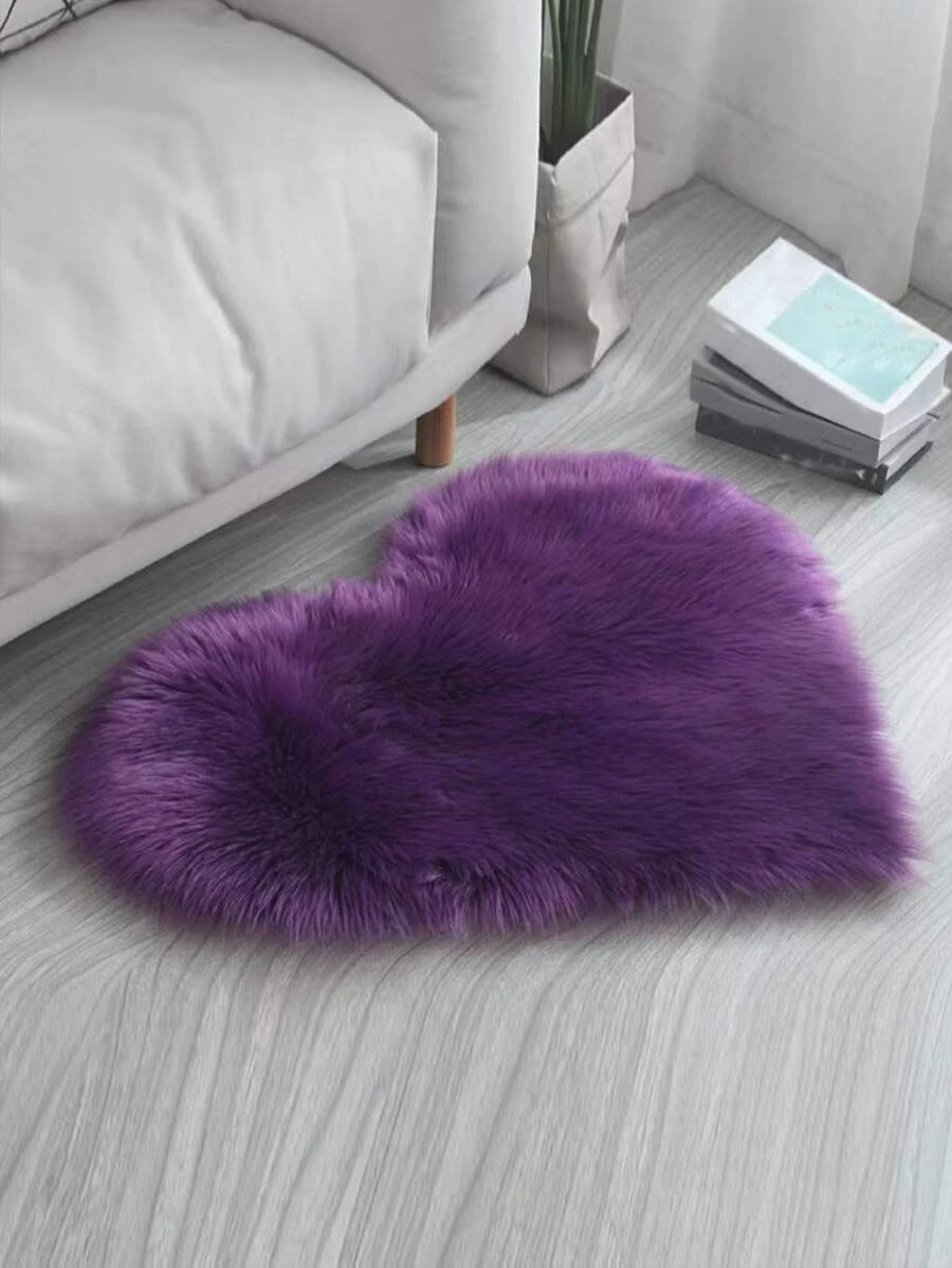 1 ชิ้น พรมพื้น รูปหัวใจ พรม ผ้าพลัช ปุย พรมฟัซซี่ สำหรับห้องนั่ง สำหรับห้องนอน  ii-87