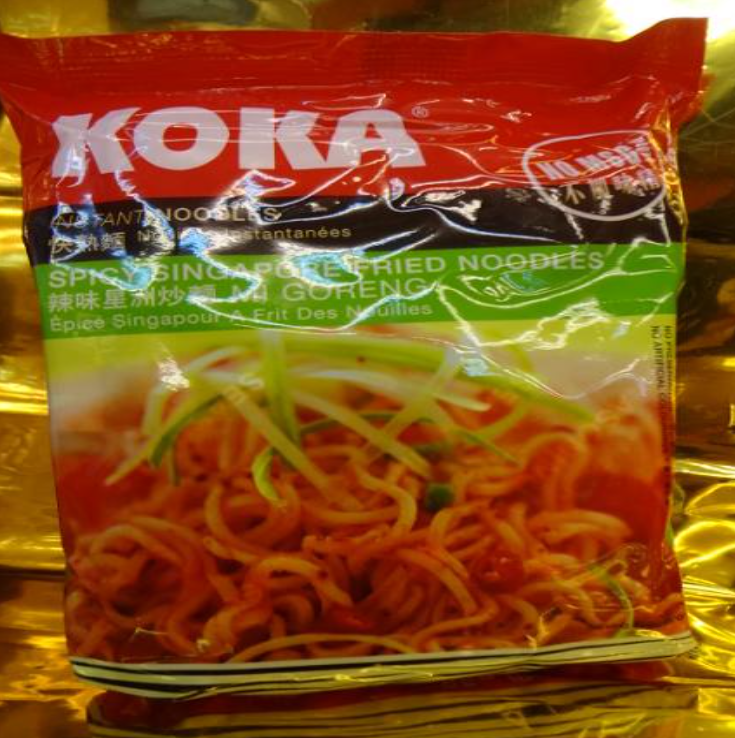 WA46-โคคา บะหมี่ผัด สไตล์สิงคโปร รสเผ็ด 85g