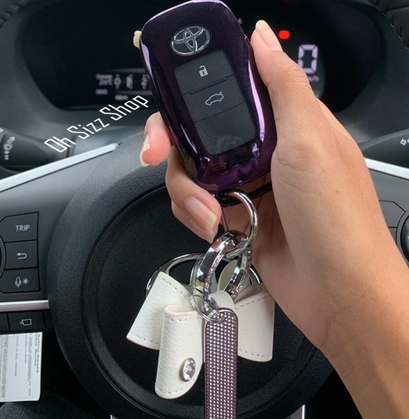 K19-เคสรีโมทรถ Toyota YARIS ATIV 2023 VELOZ 2022 แบบฝาปุ่มใส (TPU Key Cover ) ครอบรีโมทแบบ 360 องศา เคสใส่ง่าย ถอดง่าย