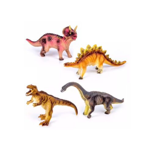 ONE79-ของเล่นไดโนเสาร์ขนาด9นิ้วแอดเวนเจอร์ฟอร์ซชุดของเล่นไดโนเสาร์พลาสติกอย่างดีนำเข้าจากสหรัฐอเมริกาขนาด9นิ้ว 4ชิ้น