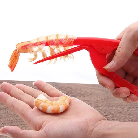 RC38-ที่แกะกุ้ง ที่ปลอกเปลือกกุ้ง(พลาสติกสีแดง) ที่ปลอกเปลือกกุ้ง แกะกุ้ง แกะเปลือกกุ้ง ที่แกะกั้ง คีมแกะเปลือกกุ้ง
