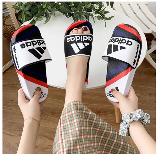 SAN40-Adidas รองเท้าแตะแฟชั่น พิมพ์ลาย สวมใส่สบาย Unisex Flip flops รุ่น 1688-2