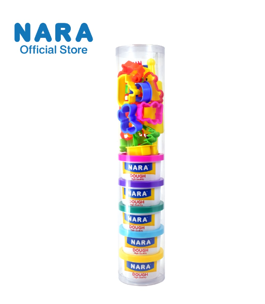TOY100-NARA Dough แป้งโดว์ไร้สารกลูเต็น ขนาด 200 กรัม พร้อมแม่พิมพ์และอุปกรณ์เสริมการปั้น