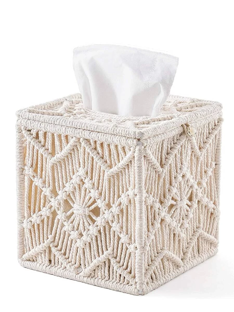 1 ชิ้น เนื้อเยื่อ จัดเก็บ โบโฮ ผ้า แบบทอ กล่องทิชชู่ ผ้าคลุม ที่วาง สำหรับ บ้าน  nn-170