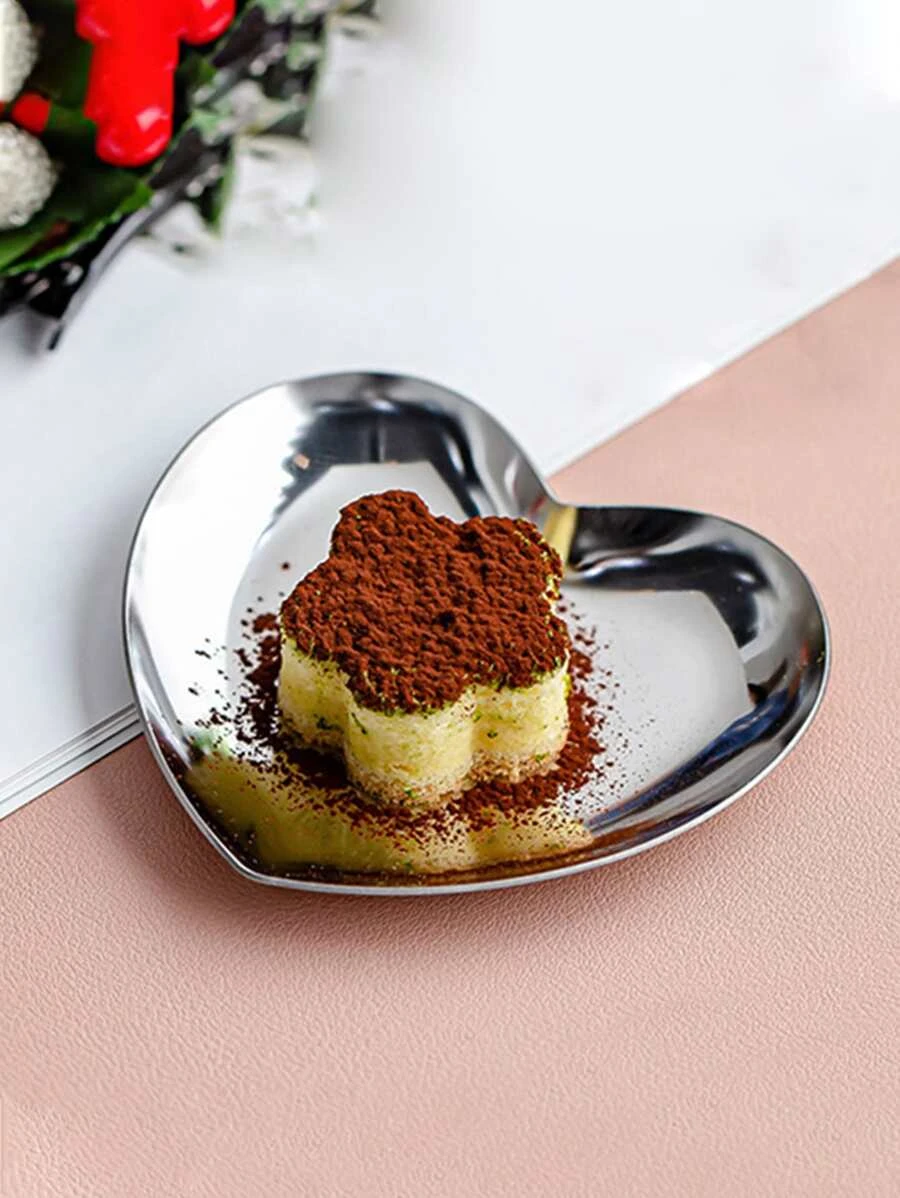 จาน รูปหัวใจ สแตนเลส 1 ชิ้น  ff-67