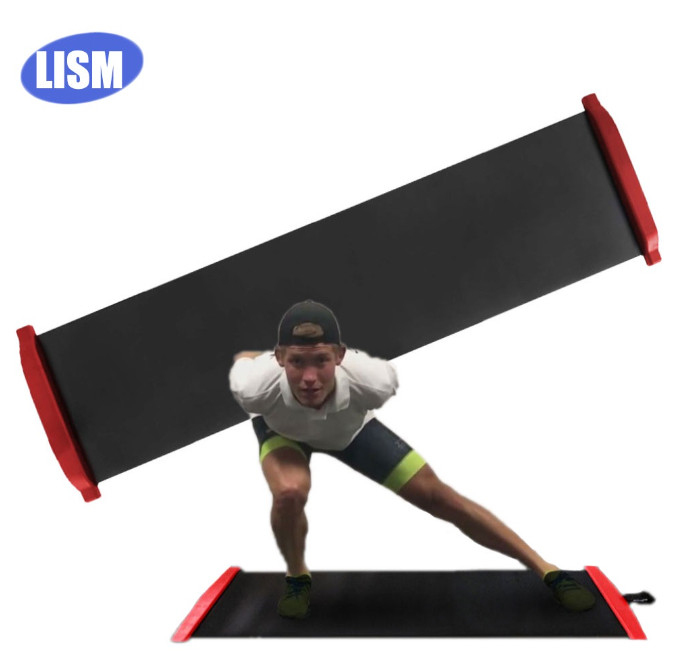 ฟ-007 เสื่อเลื่อนออกกำลังกายกล้ามเนื้อหน้าท้องการฝึกอบรมเสื่อสกีในร่มคลานแผ่นเลื่อน อุปกรณ์ออกกำลังกายที่บ้าน