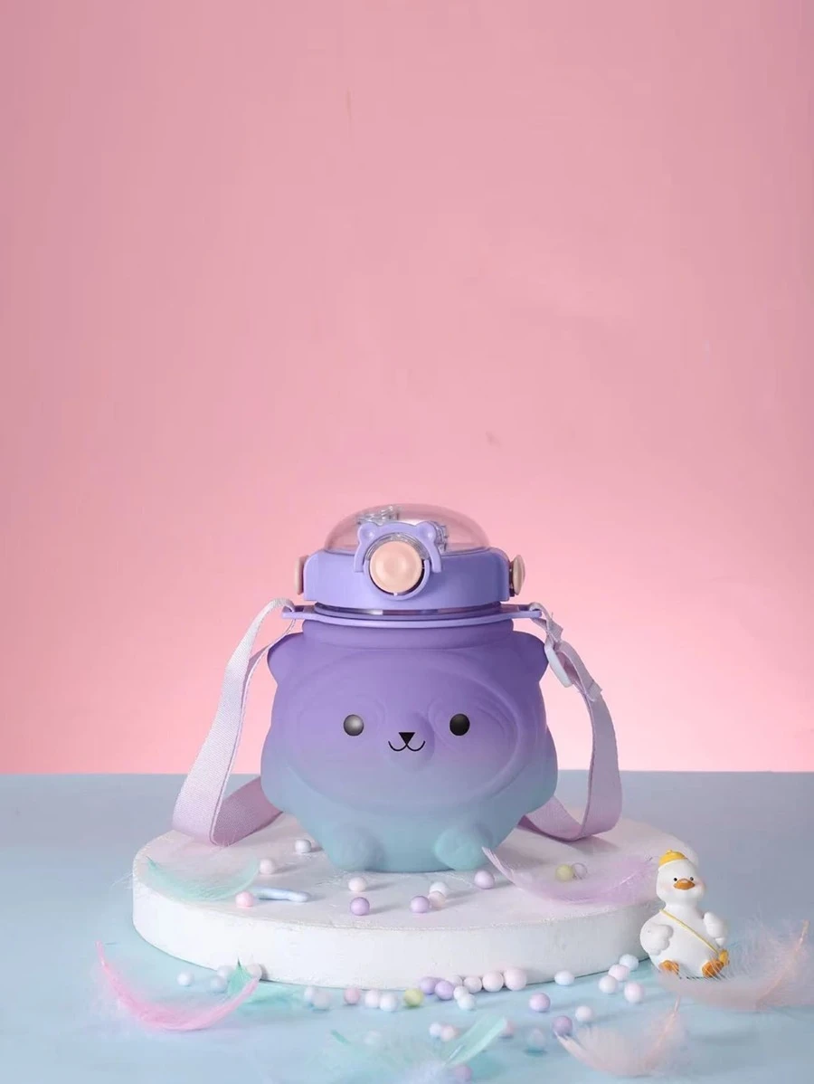 ขวด รูปร่าง หมี ไล่โทนสี สีสุ่ม น้ำ น่ารัก กีฬา สำหรับ กลางแจ้ง 1 ชิ้น  oo-230