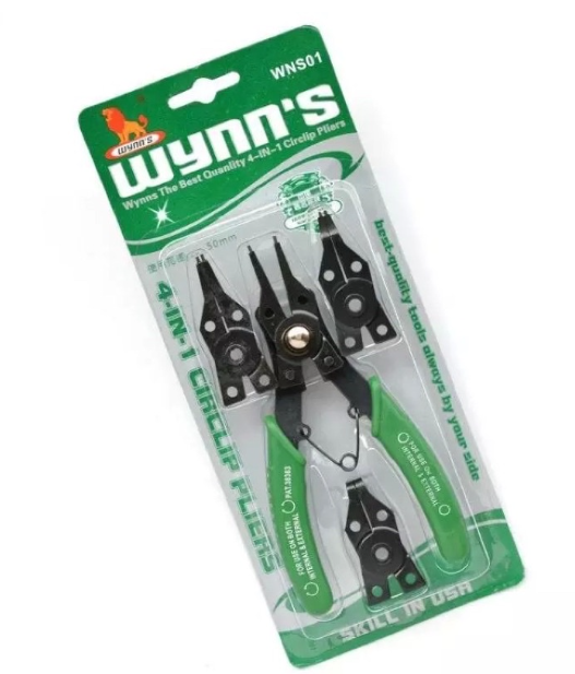 MW20-WYNN'S คีมหนีบ-ถ่างแหวน 7 นิ้ว เปลี่ยนหัวได้ รุ่น WNS01