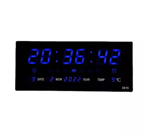 UTI80-BestoreHome นาฬิกาดิจิตอล LED แขวนติดผนัง Number Clock แขวนผนัง รุ่น 3615 ขนาด 36X15X3CM ตัวเลขสีแดง