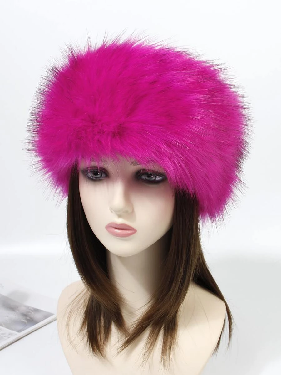 หมวก สีพื้น ปุย  j-28