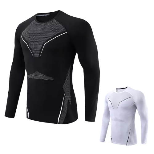 Z91-ใหม่ Coolmax เสื้อบีบอัดแขนยาว เสื้อยืดผู้ชาย กระชับกล้ามเนื้อ เสื้อออกกำลังกาย เสื้อยืดเทรนนิ่ง [กทม. พร้อมส่ง]