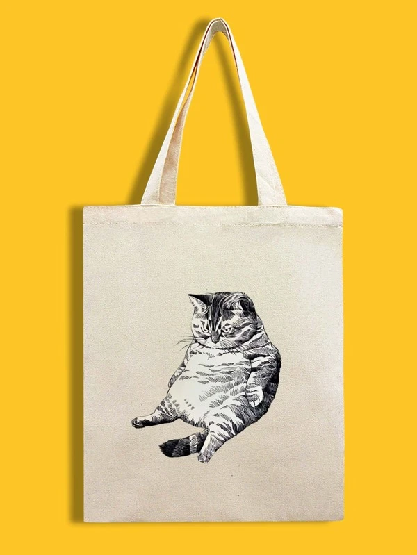 กระเป๋าช้อปปิ้งลายแมว b-1