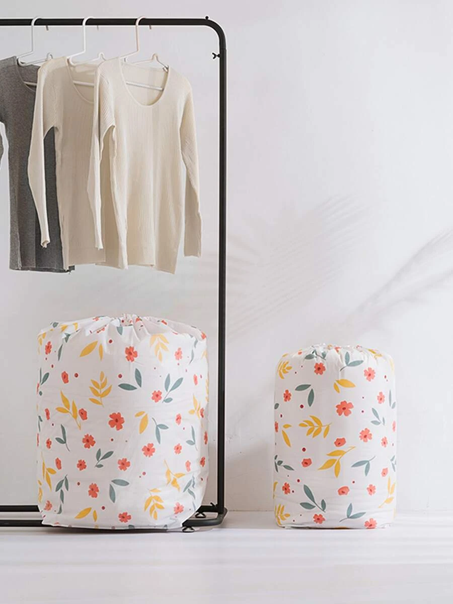 กระเป๋าใส่ผ้านวม 1 ชิ้น ลายดอกไม้ พับได้  gg-56