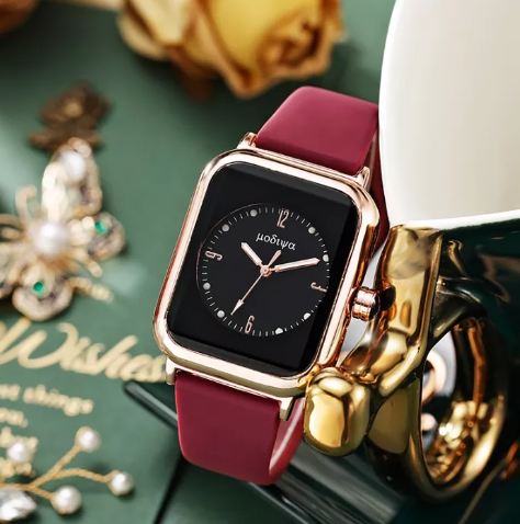 EW38-ใหม่แสงควอตซ์นาฬิกาแฟชั่นผู้หญิงซิลิโคนขนาดเล็กสี่เหลี่ยมผืนผ้านาฬิกาผู้หญิง