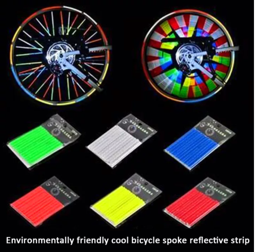 DK36-ICOLOUR 12ชิ้นจักรยานล้อซี่ล้อสติ๊กเกอร์สะท้อนแสงหลอดเตือนความปลอดภัย DIY ขี่จักรยานสะท้อนแสงหลอด,ขอบซี่บัตรสะท้อนแสง-เกียร์จักรยานอุปกรณ์เสริมยางเตือนกันชนสติ๊กเกอร์ [พร้อมสต็อก]