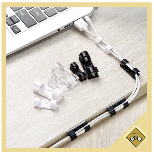 UTI03-คลิปเก็บสายไฟ ตัวล๊อคสายไฟ ที่เก็บสายไฟ พร้อมกาวสองหน้า 3M เหนียวและทนทาน ไม่ต้องเจาะ 16/20ชิ้น 3สี พร้อมส่ง