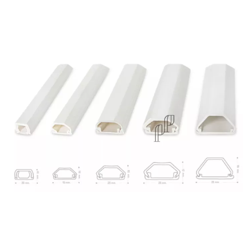 UTI02-รางเก็บสายไฟ รางครอบสายไฟ รางไฟ รางเทป รางติดผนัง NANO ยาว1เมตร สีขาว เหนียว หนา ทน 100% uPVC Cable Trunking
