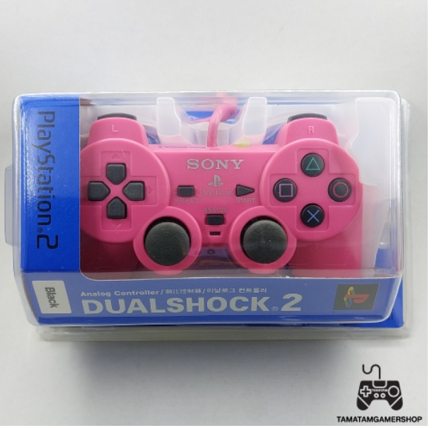 RE70-จอยps2 สีชมพู(Pink)งานกล่องIC เกรดA สินค้ามือ1 มีระบบสั่น จอยเพล2 จอยplay2