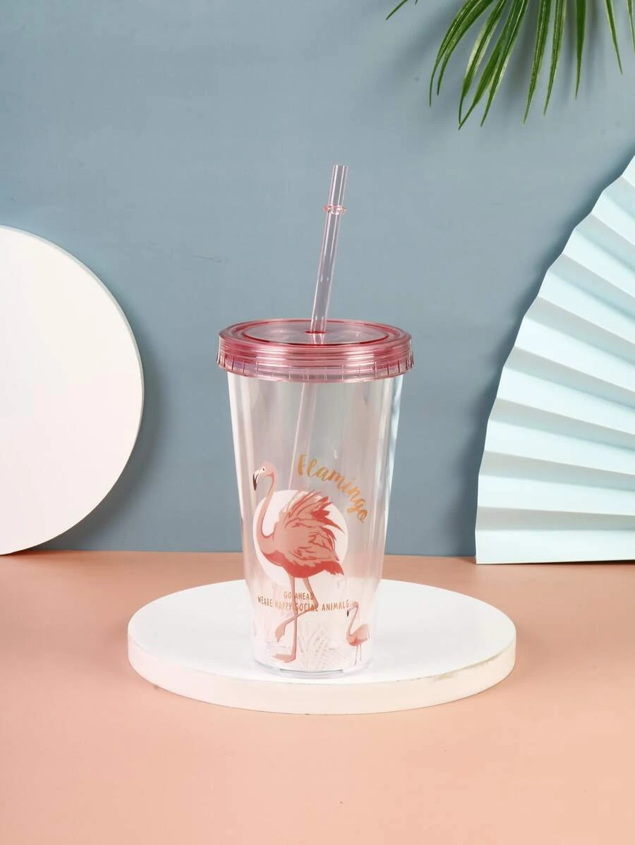 แก้วน้ำ พิมพ์ลาย นกกระเรียน, แก้วน้ำ ใส สำหรับ บ้าน, สำนักงาน  pp-81