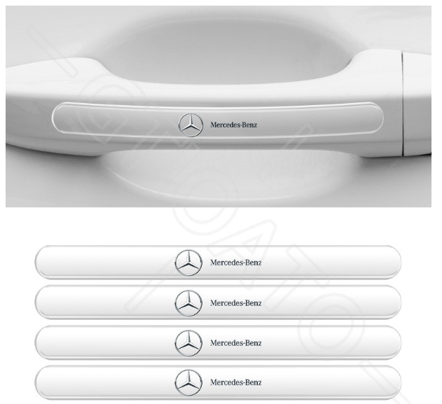GX193-GTIOATO ติดมือจับประตูรถยนต์ โปร่งใส กันรอยขีดข่วนสีฟิล์มตอนเปิดสติกเกอร์ตกแต่งรถยนต์ ป้องกันรอย ติดรถ ที่จับ ของแต่งรถยนต์ สำหรับ Mercedes