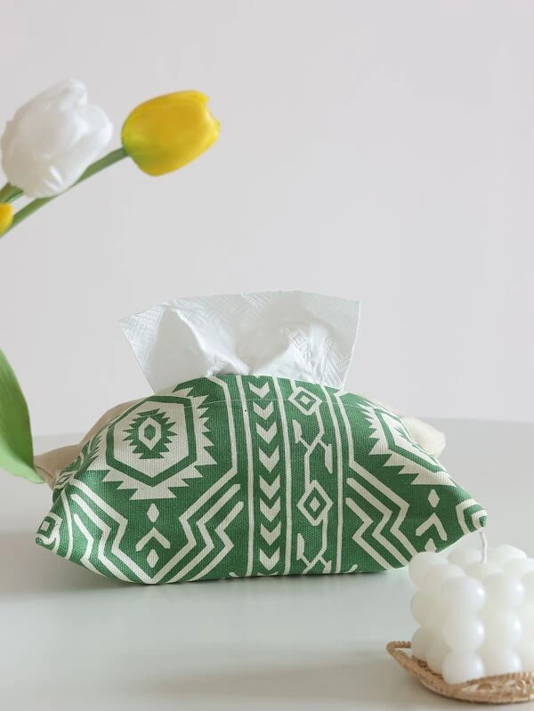 ซองทิชชู่ สำหรับ ใช้ในบ้าน 1 ชิ้น ลายเรขาคณิต กระเป๋าใส่ทิชชู่ ผ้า ตั้งโต๊ะ  nn-83