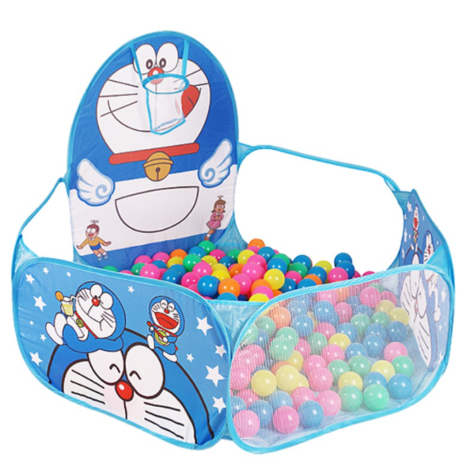 MM75-ราคาต่ำสุด บ่อบอล บ้านบอลพร้อมแป้น ของเล่นเด็กเสริมพัฒนาการ พับเก็บได้ ลายสัตว์น่ารัก75*120CM (บอลสีแยกขาย) A30