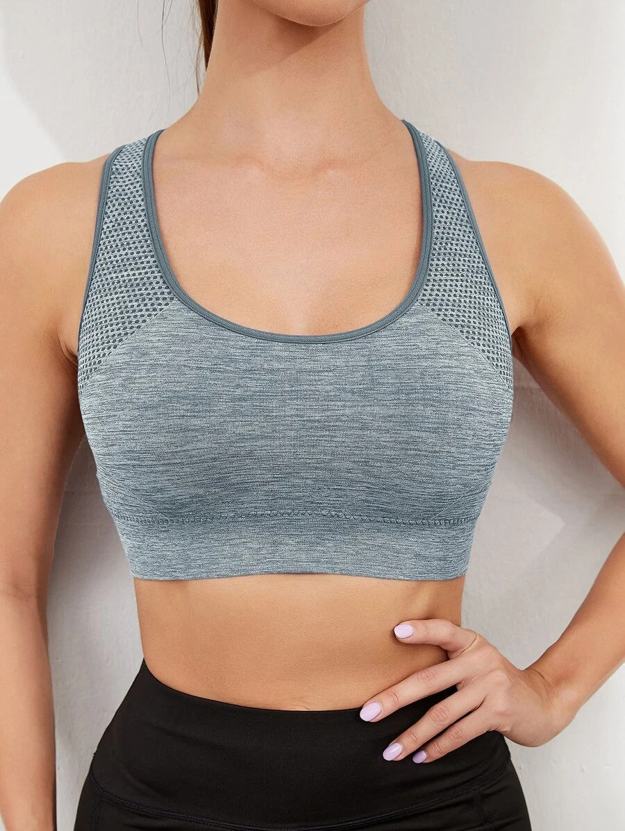 สปอร์ตบรา กระชับสูงสุด ขอบผูก บล็อกสี  aa-30