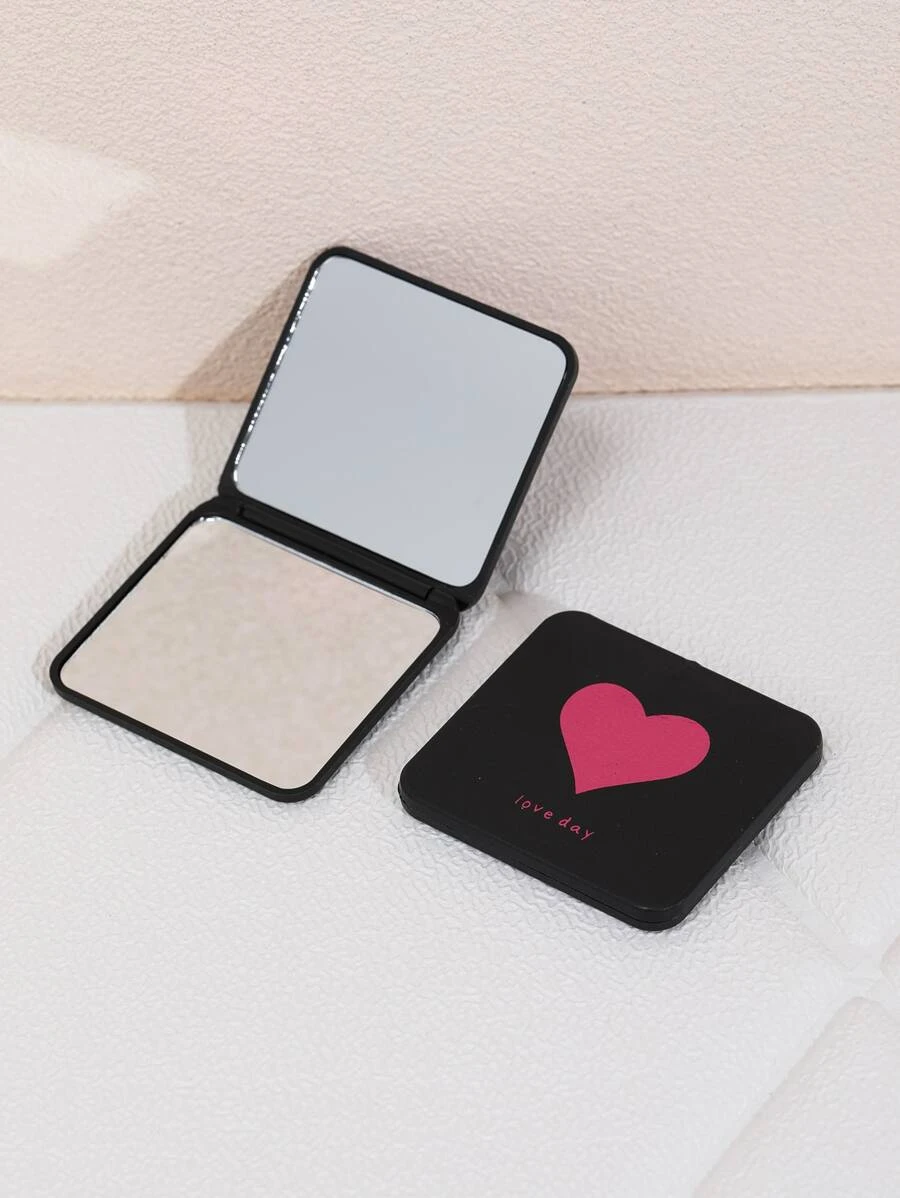 กระจก 1 ชิ้น ลายหัวใจ พับได้  k-62