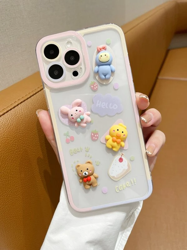 เคส โทรศัพท์ แบบใส ตกแต่ง การ์ตูน ค-31