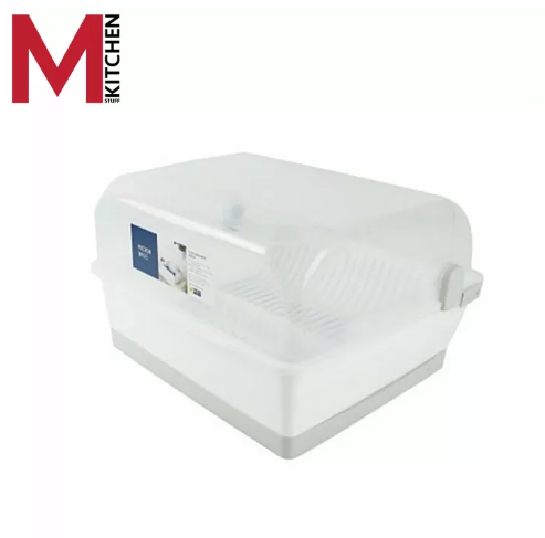 KIT95-M KITCHEN ชั้นวางจาน ชั้นคว่ำจาน ที่คว่ำจาน ที่คว่ำชามจาน ชั้นคว่ำแก้ว ที่คว่ำแก้ว พลาสติก มีฝาปิด Superlock ขนาด 42 x 48 x 27 ซม 5555